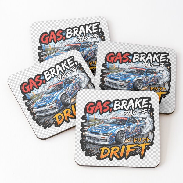 Item preview, Gas Brake Drift JDM Tuner Car Anime Street Racing Sticker designed and sold by R & K Fashions.