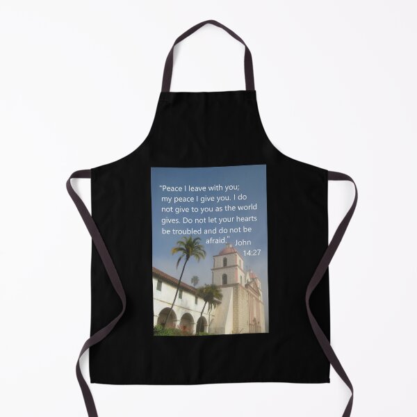 Item preview, Mission Santa Barbara on a Foggy January Morning John 14:27 designed and sold by JoyousArt4u.