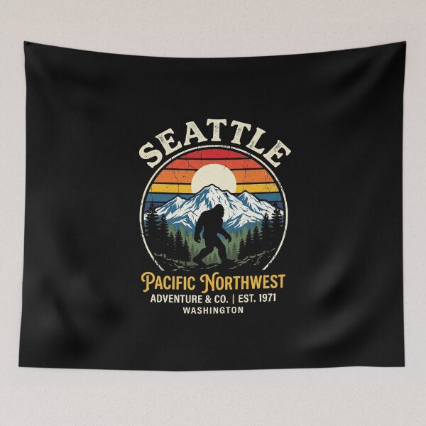 Item preview, Seattle Pacific Northwest Bigfoot Est 1971 designed and sold by dudelinart.