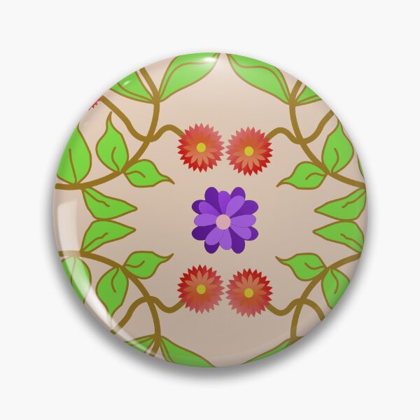 Item preview, Decorative Leaf and Flower Seamless Pattern with Botanical Folk Art Design designed and sold by Ei-Ei.