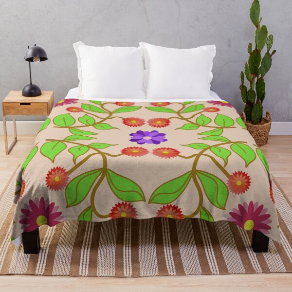 Item preview, Decorative Leaf and Flower Seamless Pattern with Botanical Folk Art Design designed and sold by EiArtist.