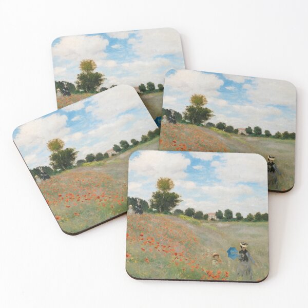 Item preview, Claude Monet Poppy Field Impressionist Meadow Wall Art designed and sold by TheSoulOfArt.