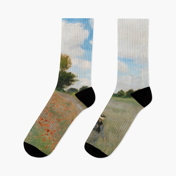 Item preview, Claude Monet Poppy Field Impressionist Meadow Wall Art designed and sold by TheSoulOfArt.