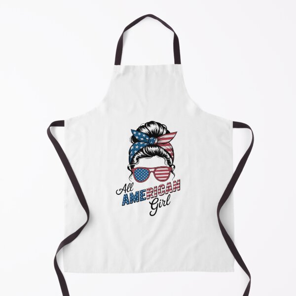 Item preview, All American Girl 4th of July Women Messy Bun USA Flag designed and sold by TyraYoung.