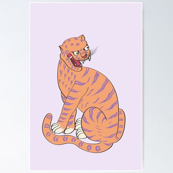 Item preview, Korean Folk Art Tiger — Lavender designed and sold by DaHaeStudio.