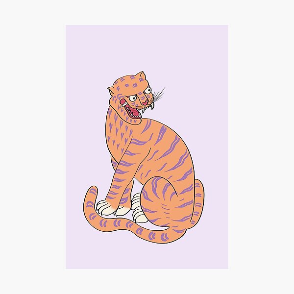 Item preview, Korean Folk Art Tiger — Lavender designed and sold by DaHaeStudio.