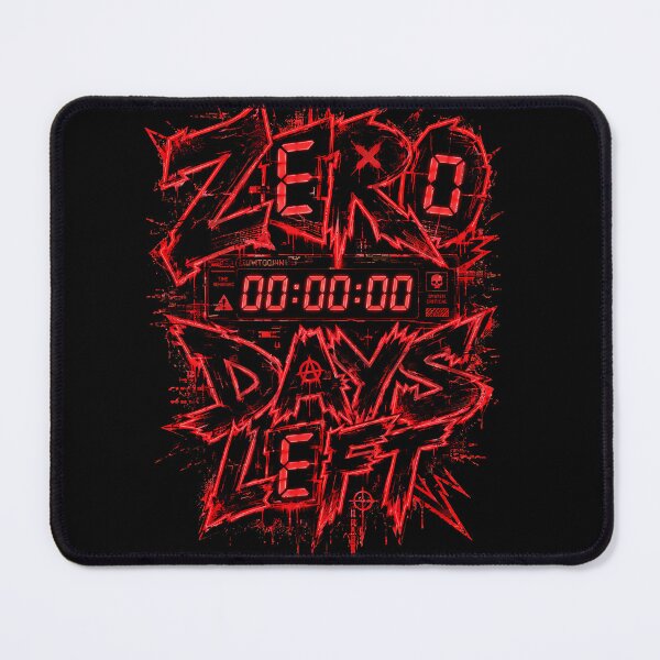Item preview, Zero Days Left - Cyberpunk Hacker Glitch Art designed and sold by etuvibes.