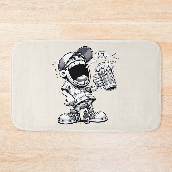 Item preview, Funny, laughing Bob is enjoying a beer LOL designed and sold by Kimenta.