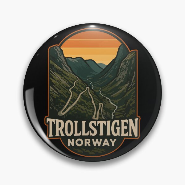 Item preview, Trollstigen Norway Retro Travel designed and sold by TomFrontierArt.