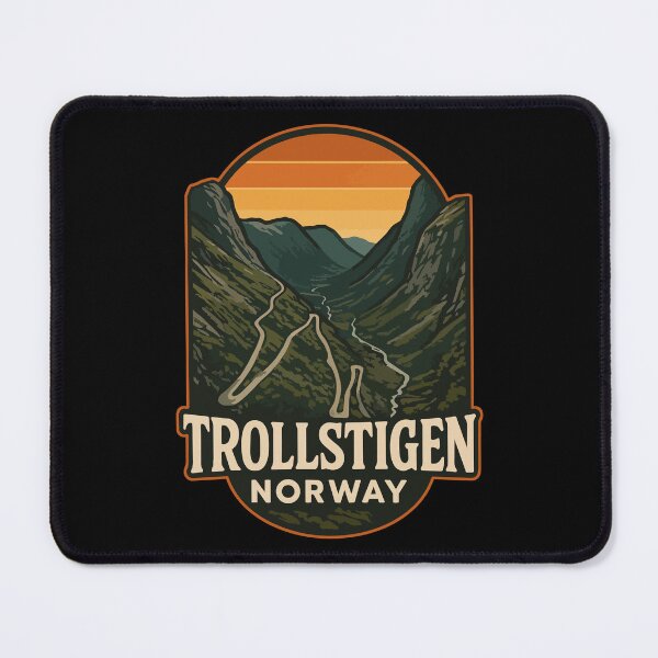 Item preview, Trollstigen Norway Retro Travel designed and sold by TomFrontierArt.