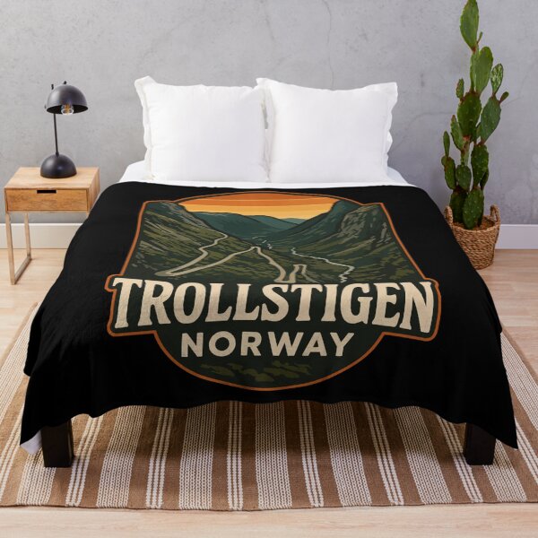 Item preview, Trollstigen Norway Retro Travel designed and sold by TomFrontierArt.