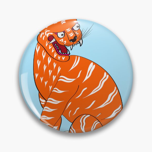 Item preview, Korean Folk Art Tiger — Sky Blue designed and sold by DaHaeStudio.