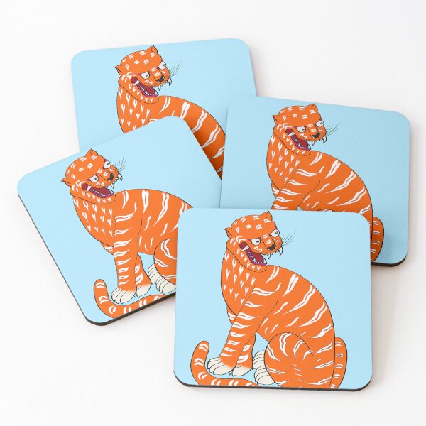 Artikelvorschau, Koreanische Volkskunst Tiger — Himmelblau entworfen und verkauft von DaHaeStudio.