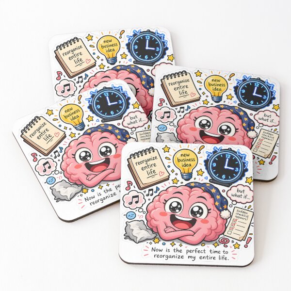 Item preview, 3am ADHD Brain Sticker – Funny Neurodivergent Night Owl Gift for Adults with ADHD Humor designed and sold by Martin's_Design.