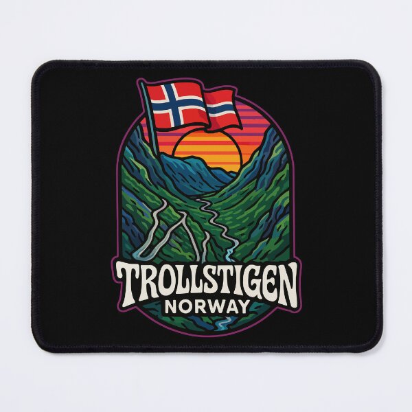 Item preview, Trollstigen Norway Trippy Art Travel designed and sold by TomFrontierArt.