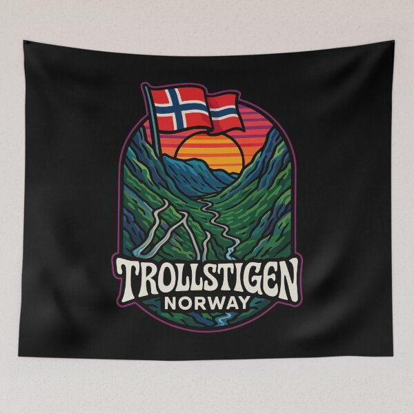 Item preview, Trollstigen Norway Trippy Art Travel designed and sold by TomFrontierArt.