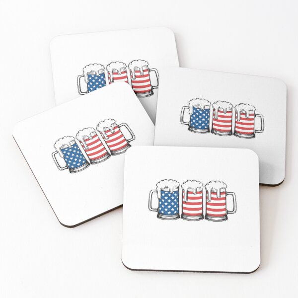 Item preview, Beer American Flag 4th of July Men Women Merica Drinking USA designed and sold by TyraYoung.