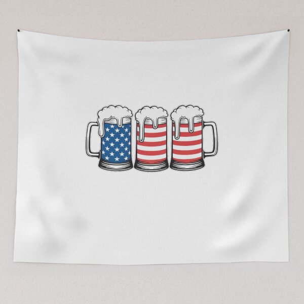 Item preview, Beer American Flag 4th of July Men Women Merica Drinking USA designed and sold by TyraYoung.