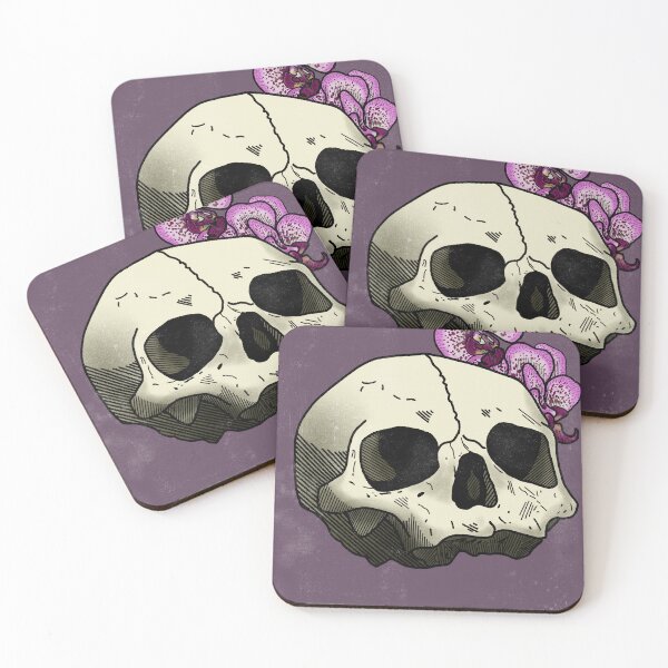 Item preview, Orchid Skull print designed and sold by Print paint and pixel.