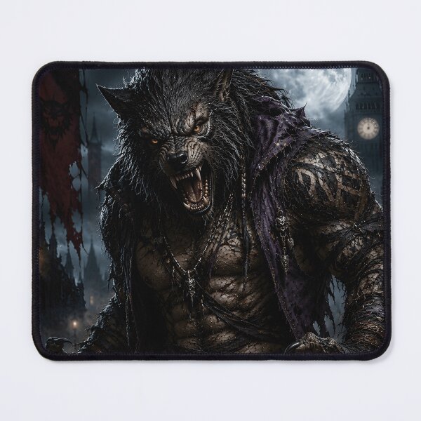 Item preview, Werewolf Tearing Shirt – Moonlit Gothic Alpha Beast Design designed and sold by The Confluence.