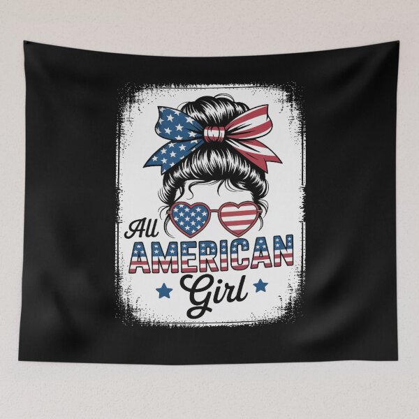 Item preview, All American Girl USA Flag 4th July Women Kids Patriot designed and sold by TyraYoung.