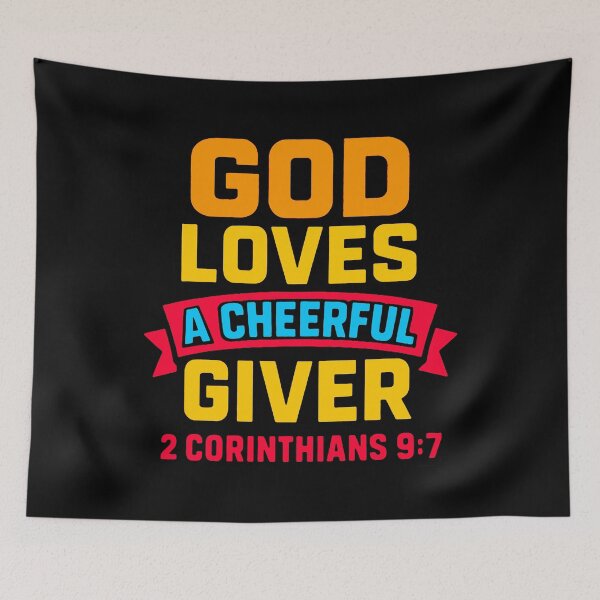 Item preview, 2 Corinthians 9:7 God Loves A Cheerful Giver designed and sold by plushism.