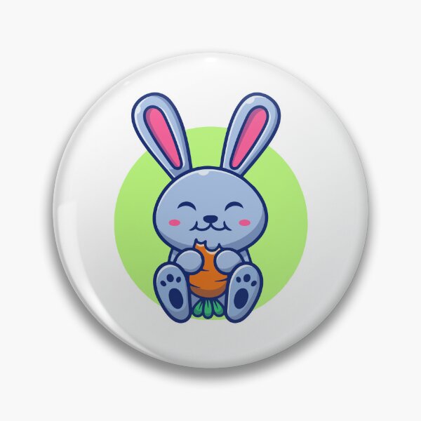 Item preview, Cute Chibi Bunny Eating Carrot Cartoon designed and sold by Madelene É 	 Monjeau.