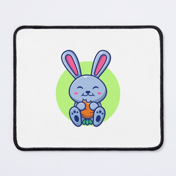 Item preview, Cute Chibi Bunny Eating Carrot Cartoon designed and sold by Madelene É Monjeau.