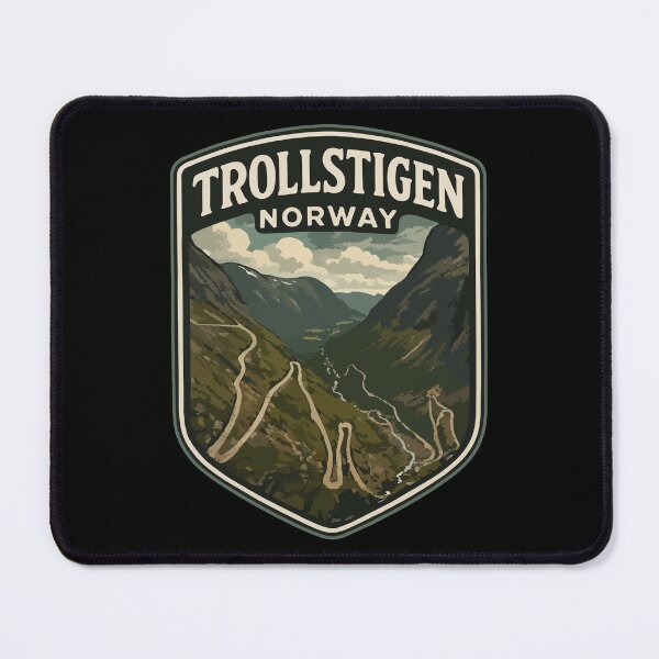 Item preview, Trollstigen Norway Vintage Travel designed and sold by TomFrontierArt.