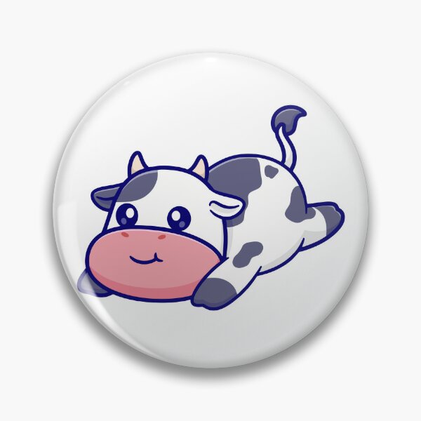 Item preview, Cute Lazy Chibi Cow Lying Down Cartoon designed and sold by Madelene É 	 Monjeau.