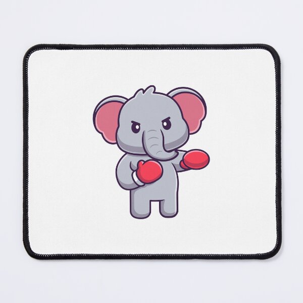 Item preview, Cute Angry Elephant Boxing Chibi Cartoon designed and sold by Madelene É Monjeau.