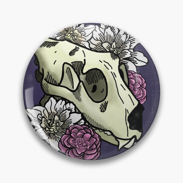 Item preview, Floral Dog Skull print designed and sold by Print paint and pixel.
