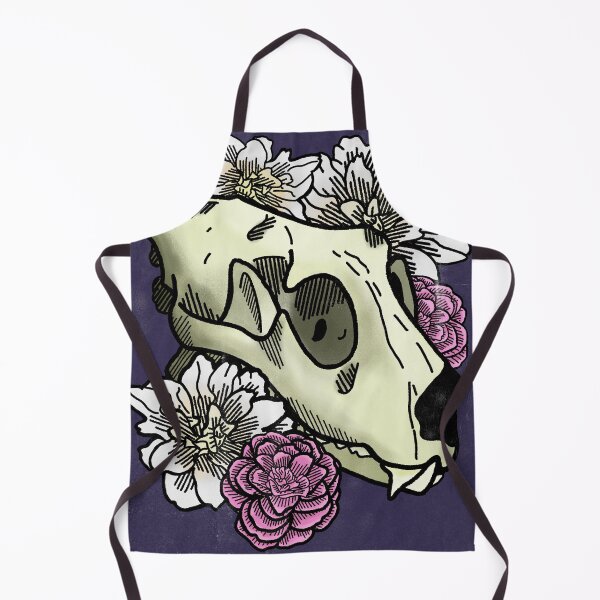 Item preview, Floral Dog Skull print designed and sold by Andy Maffo Makes Art.