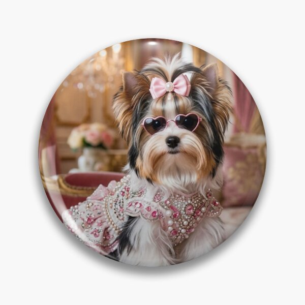 Item preview, Chic Biewer Terrier in Elegant Setting designed and sold by Wags & Tails.