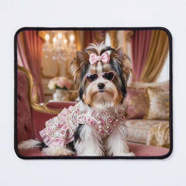 Item preview, Chic Biewer Terrier in Elegant Setting designed and sold by Wags & Tails.