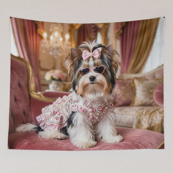 Item preview, Chic Biewer Terrier in Elegant Setting designed and sold by Wags & Tails.