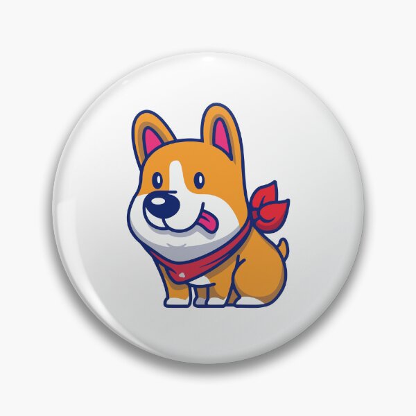 Item preview, Cute Happy Corgi Dog with Red Bandana Cartoon designed and sold by Madelene É 	 Monjeau.