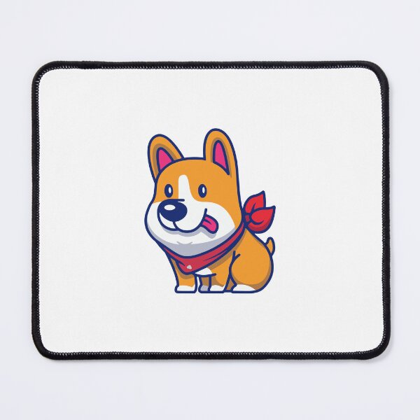 Item preview, Cute Happy Corgi Dog with Red Bandana Cartoon designed and sold by Madelene É Monjeau.