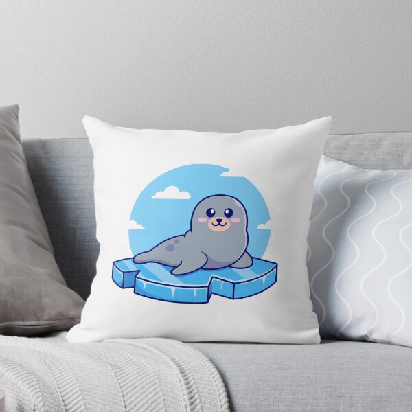 Item preview, Cute Chibi Seal on Iceberg Cartoon designed and sold by Madelene É 	 Monjeau.