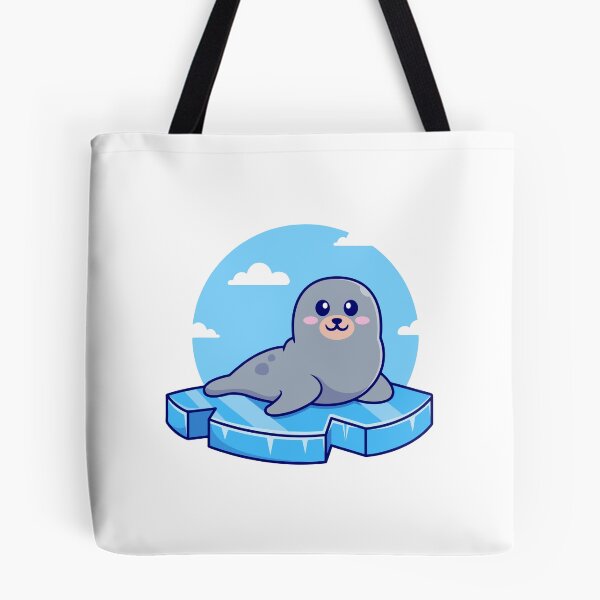 Item preview, Cute Chibi Seal on Iceberg Cartoon designed and sold by Madelene É 	 Monjeau.