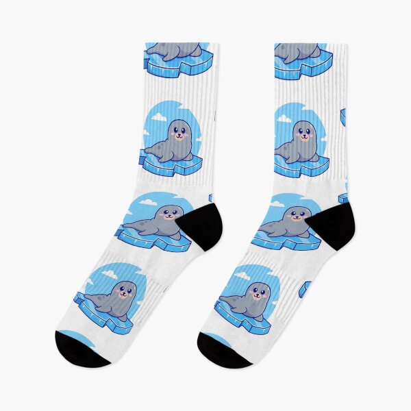 Item preview, Cute Chibi Seal on Iceberg Cartoon designed and sold by Madelene É 	 Monjeau.