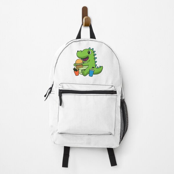 Item preview, Cute Green Dinosaur Eating Fast Food Cartoon designed and sold by Madelene É Monjeau.
