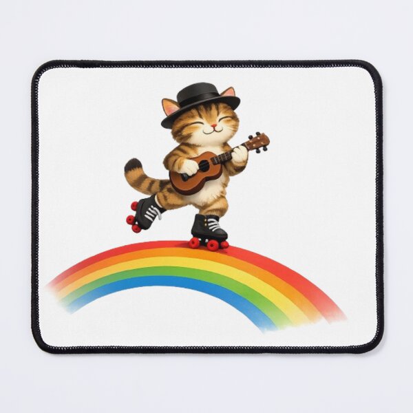 Item preview, Rainbow Cat – Roller Skating ukelele Design designed and sold by Dogandesighn.