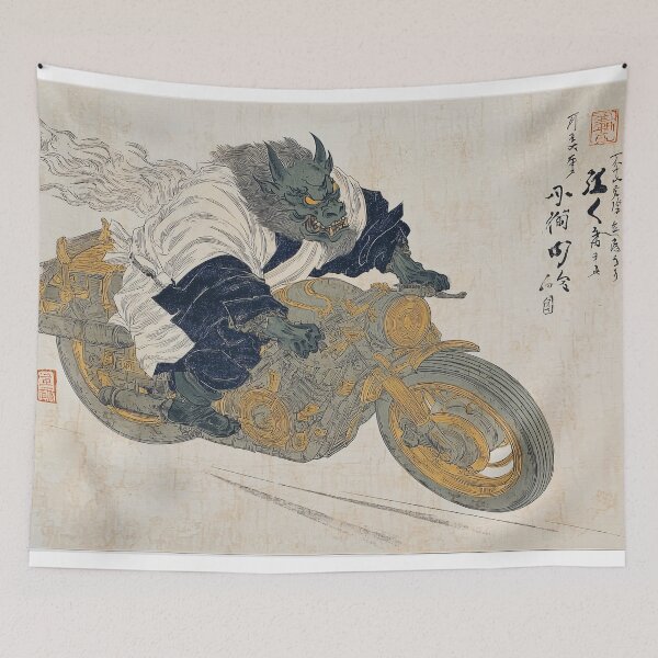 Item preview, Oni Demon on a Motorcycle designed and sold by lautir.