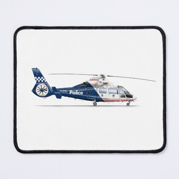 Item preview, AEROSPATIALE AS365N3 DAUPHIN 2 VH-PVG HEMS BLUE 2004 designed and sold by Grubby Fingers Aircraft Illustration.