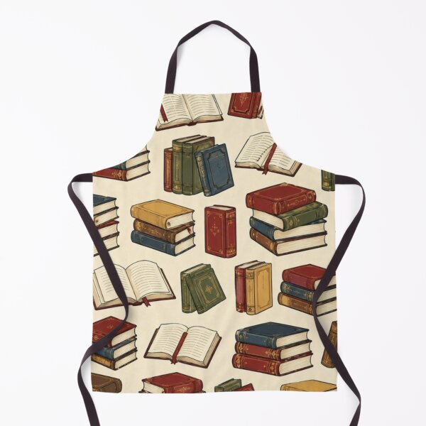 Item preview, Vintage Bookworm Stack Pattern - Cute Fictional Library Aesthetic designed and sold by FlatInkStudio.
