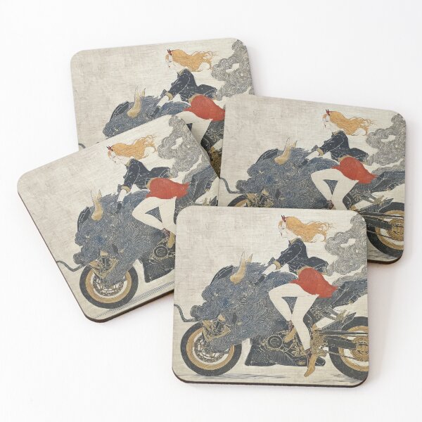 Item preview, Mujer montando una motocicleta mítica designed and sold by lautir.