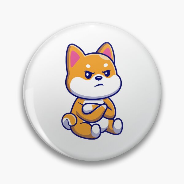 Item preview, Cute Grumpy Angry Shiba Inu Dog Chibi designed and sold by Madelene É 	 Monjeau.