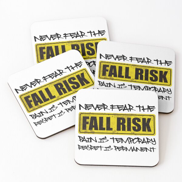 Item preview, NEVER FEAR THE FALL RISK PAIN IS TEMPORARY REGRET IS PERMANENT - Motivational Quote designed and sold by XIOMOS.