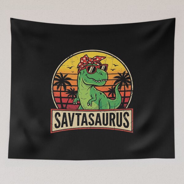 Item preview, Savtasaurus Retro 80s Sunset T-Rex Dinosaur T-Shirt designed and sold by AdyKurniawan.